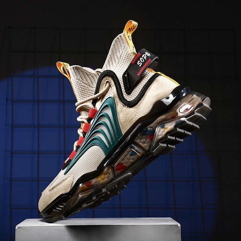 Shoes High Top Shoes Thick Soled Breathable Casual Shoes Men's Shoes High Top Shoes Thick Soled Breathable Casual Shoes J&E Discount Store