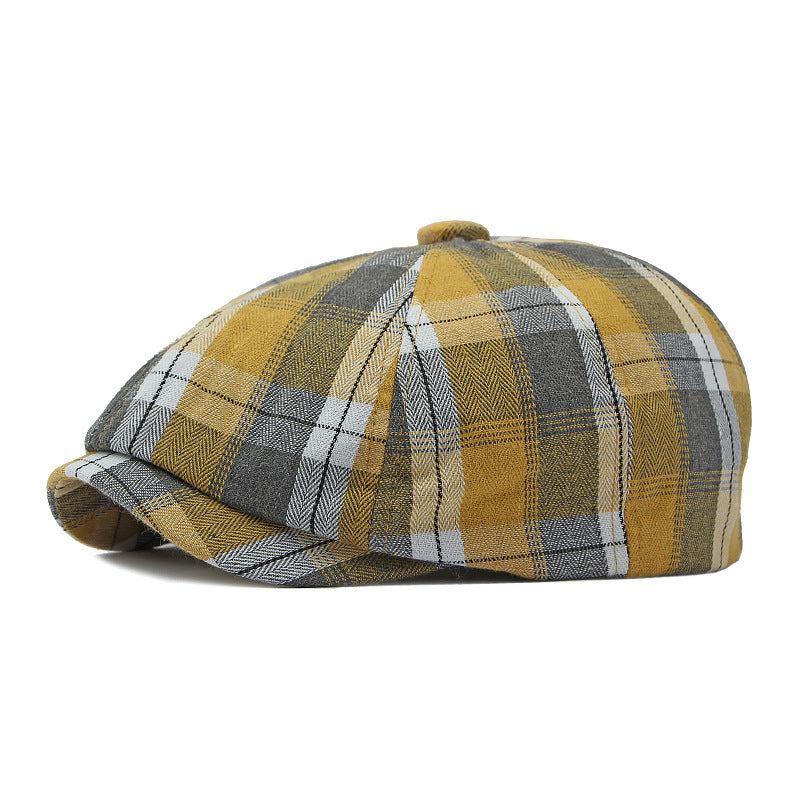 Fashion Plaid Octagonal Cap Children Fashion Plaid Octagonal Cap Children J&E Discount Store
