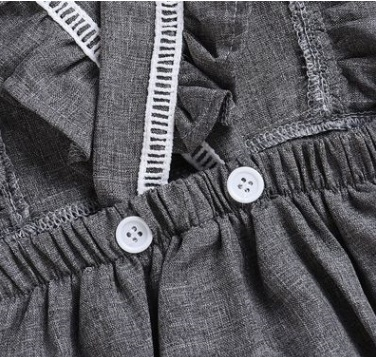 Linen Back Buckle Baby Rompers Linen Back Buckle Baby Rompers J&E Discount Store