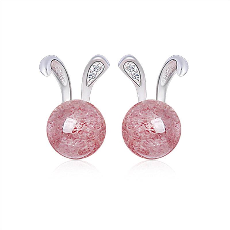 Rabbit Earring Jewelry 925 Silver Pearls Stud Earing Rabbit Earring Jewelry 925 Silver Pearls Stud Earing For Kids Children J&E Discount Store