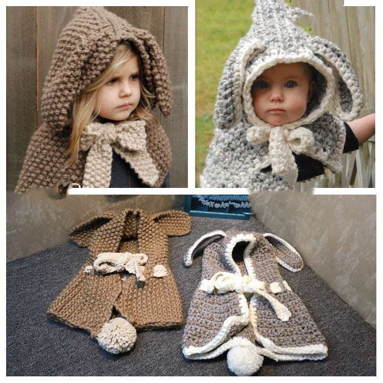 Girls Hats Handmade Kids Winter Hats Wrap Bear Scarf Caps Cute Autumn Children Cartoon Bear Knitted Hats Girls Hats Handmade Kids Winter Hats Wrap Bear Scarf Caps Cute Autumn J&E Discount Store