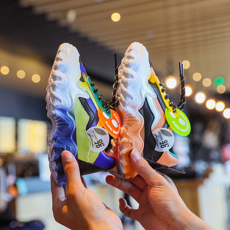 Colorblock Casual Wave Bottom Sneakers Children' Colorblock Casual Wave Bottom Sneakers Children's Shoes Old Shoes J&E Discount Store