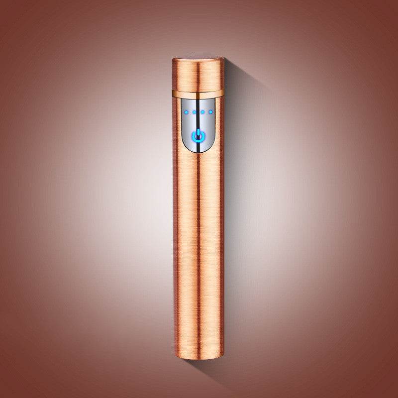 Mini Round LCD Induction Charging Windproof Cigarette Lighter Mini Round LCD Induction Charging Windproof Cigarette Lighter J&E Discount Store