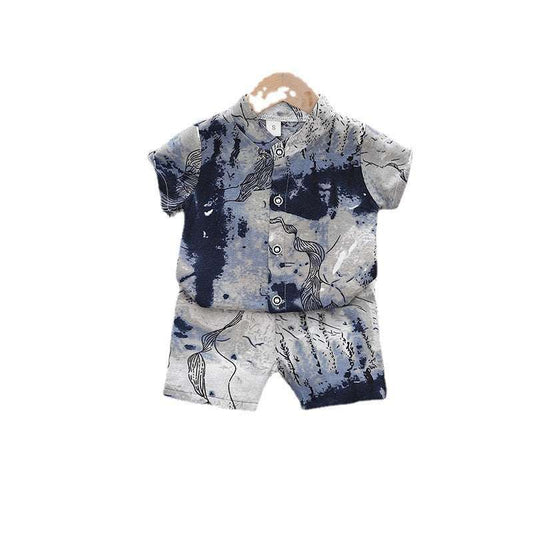 Ink Wash Children's Set Casual And Comfortable Two-piece Set