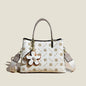 Printed Tote Bag Printed Tote Bag With Flower Pendant New Temperament Shoulder Bag For  J&E Discount Store 