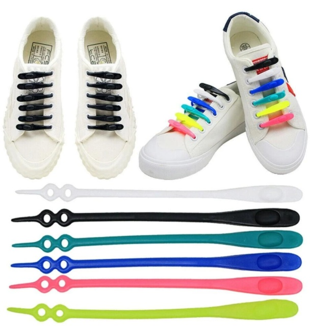 Silicone Elastic Multi-size Horn-shaped Shoelaces Silicone Elastic Multi-size Horn-shaped Shoelaces J&E Discount Store 