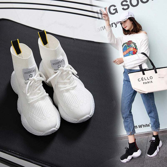 white shoes women summer Little white shoes women summer new wild Korean autumn thick-soled cas J&E Discount Store 