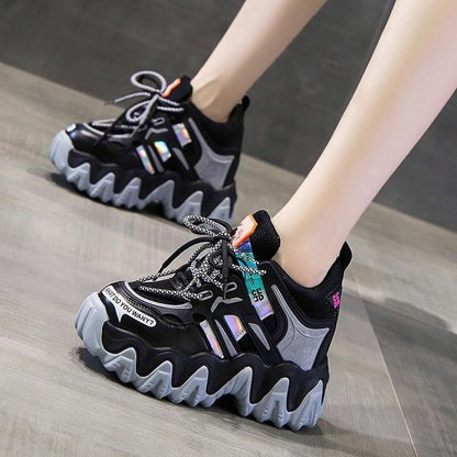 Shoes Platform Platform Casual Sports Shoes Inner Height Women's Shoes Platform Platform Casual Sports Shoes J&E Discount Store 