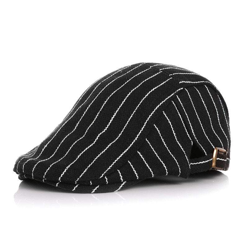 Black-Tweed Stripped Hat