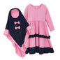 Long-Sleeved One-Piece Dress, Two-Piece Turban, Children's Clothing