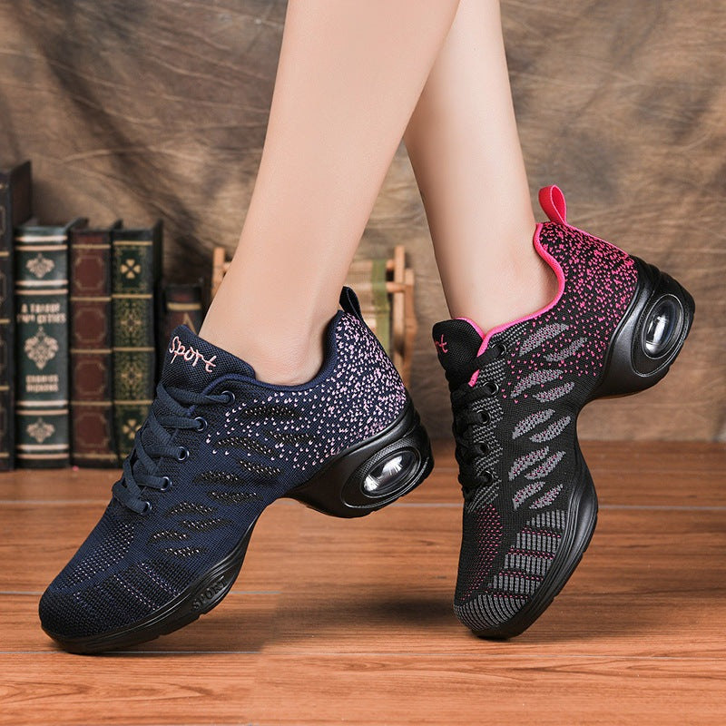 Spring And Summer Mid-heel Mesh Soft-soled Dance Shoes Modern Dance Shoes