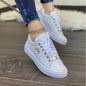 Women Flat Sneakers Breathable Lace- Women Flat Sneakers Breathable Lace-up Shoes For Girls J&E Discount Store 