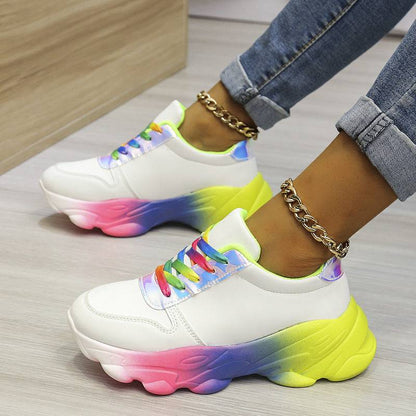 Large Size Color Matching Large Size Color Matching Old Dad's Multicolored Platform Women's Shoe J&E Discount Store 