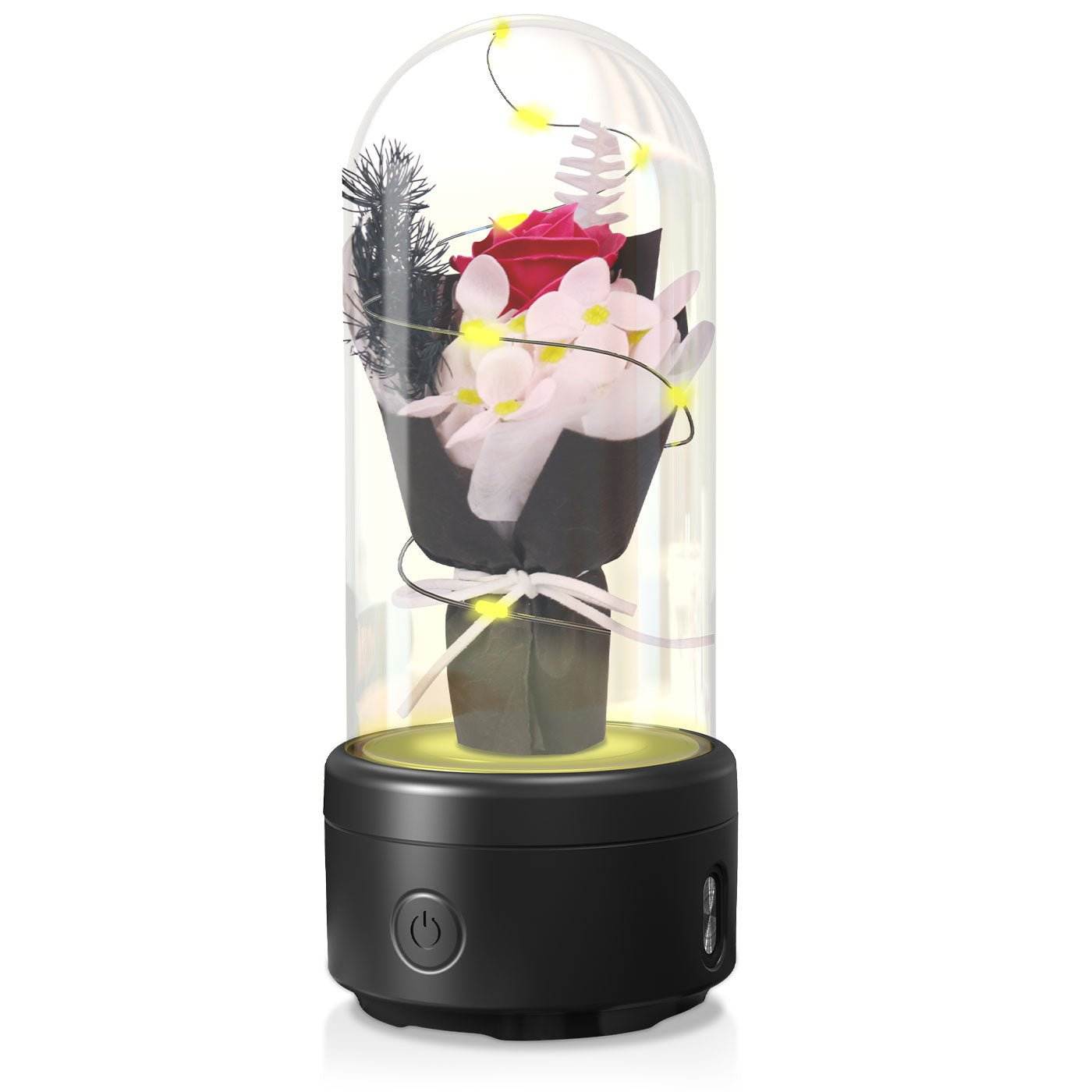 Bluetooth Speaker Gift Rose Luminous Night Light Ornament 2 In 1 Bouquet LED Light And Bluetooth Speaker Gift Rose Luminous Nigh J&E Discount Store 