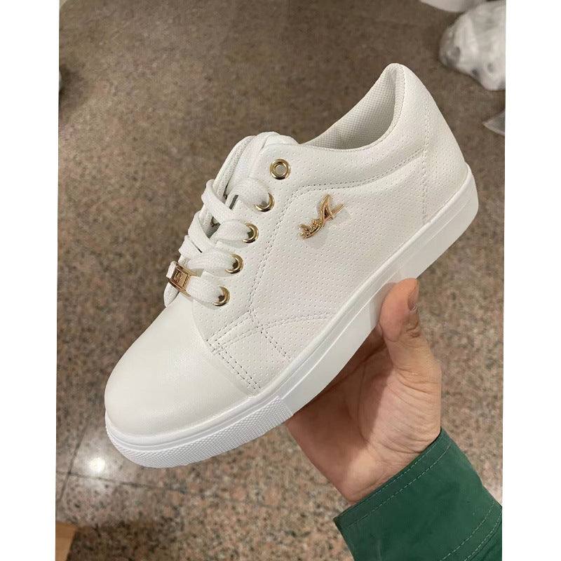 Women Flat Sneakers Breathable Lace- Women Flat Sneakers Breathable Lace-up Shoes For Girls J&E Discount Store 