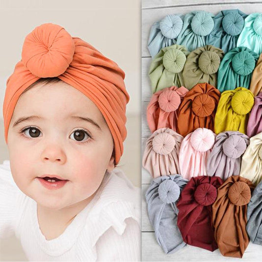 Hood Baby Donut Hat Headscarf Four Seasons Creative Cute Children's Hood Baby Donut Hat Headscarf J&E Discount Store 
