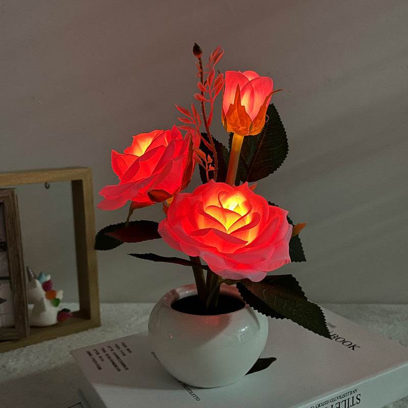 LED Rose Night Light Decoration Atmosphere- J&E Discount Store