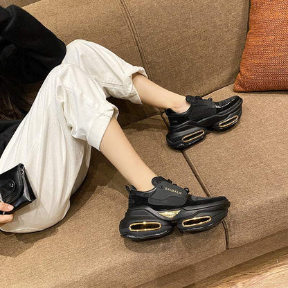 Hollow Stretch Platform Heightened Casual Sneakers Hollow Stretch Platform Heightened Casual Sneakers J&E Discount Store 