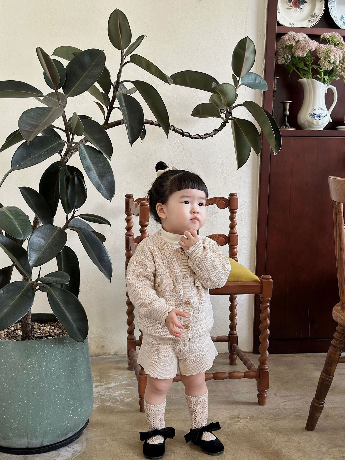 Round Neck knitted Short Set- J&E Discount Store- 9m to 3T