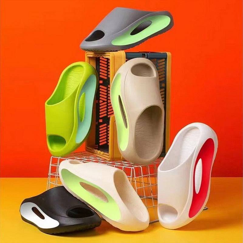 Slides: Ins Slippers : Unisex Peep Toe Slides EU size 36 to 49- J&E Discount Store