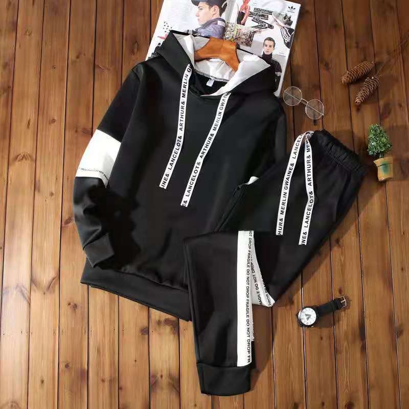 Hooded Casual Suit Teen Trendy Fashion Printed Letter Sweater