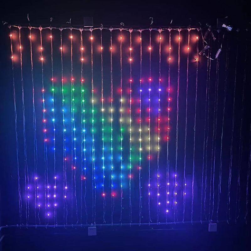 Smart LED RGB Curtain String Lights Bluetooth APP Control Smart LED RGB Curtain String Lights Bluetooth APP Control J&E Discount Store 