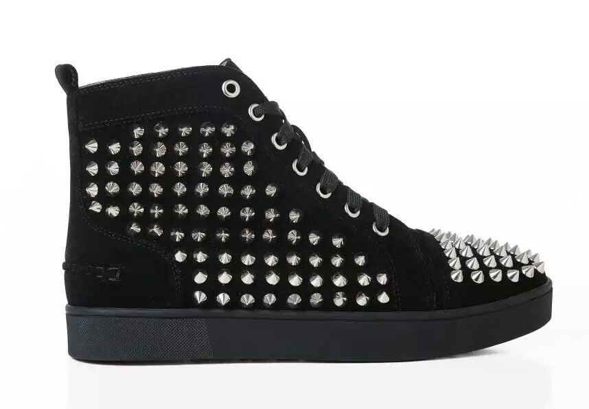 Men' Men's And Women's Thick-soled High-top Rhinestone Rivet Casual Sneaker J&E Discount Store 