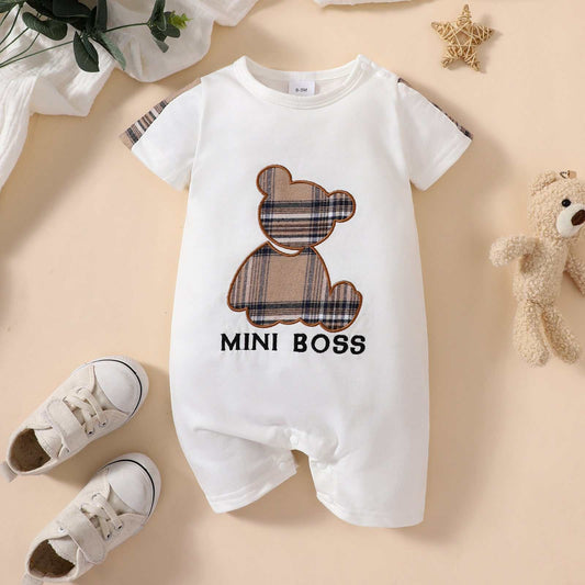 Letter Embroidery Cute Baby Onesie Letter Embroidery Cute Baby Onesie J&E Discount Store 