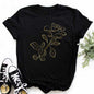 Plant Vintage Print Simple Women's Clothing T-shirt