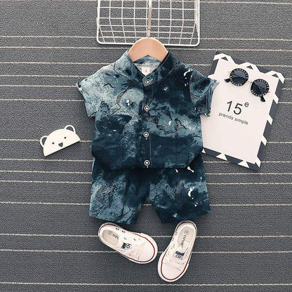 Ink Wash Children's Set Casual And Comfortable Two-piece Set