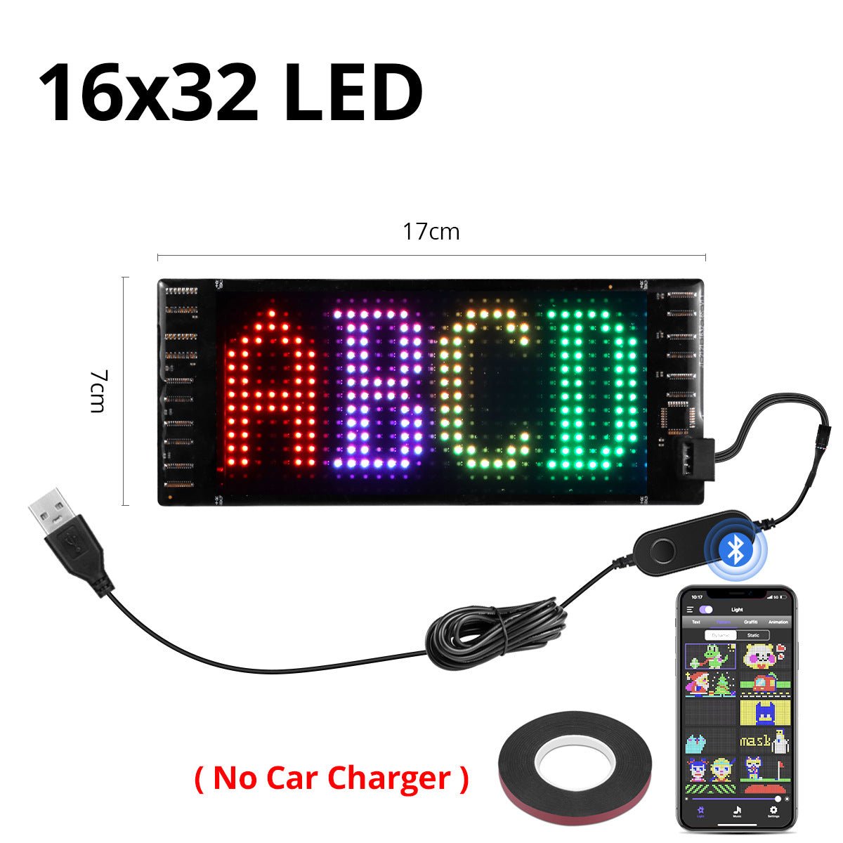 Cell Phone- USB Programmable LED Pixel Matrix Soft Screen LED Customizable Sign!!! Controlled right from your Cell Phone- USB Pr J&E Discount Store 