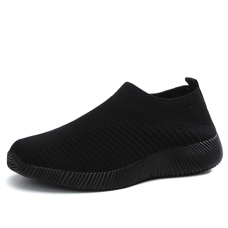 Mesh White Shoes Black Casual Sneakers Flying Knit Sneakers Men's Mesh White Shoes Black Casual Sneakers J&E Discount Store 