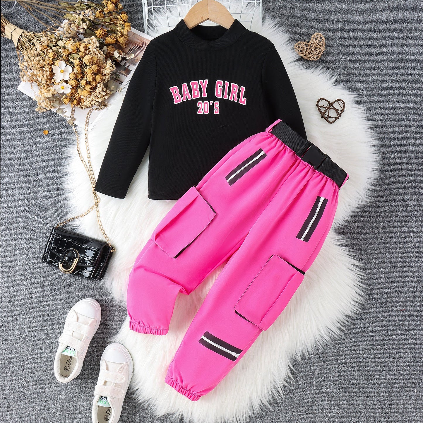 Winter High Collar Letters Printing Suit Autumn And Winter High Collar Letters Printing Suit J&E Discount Store 