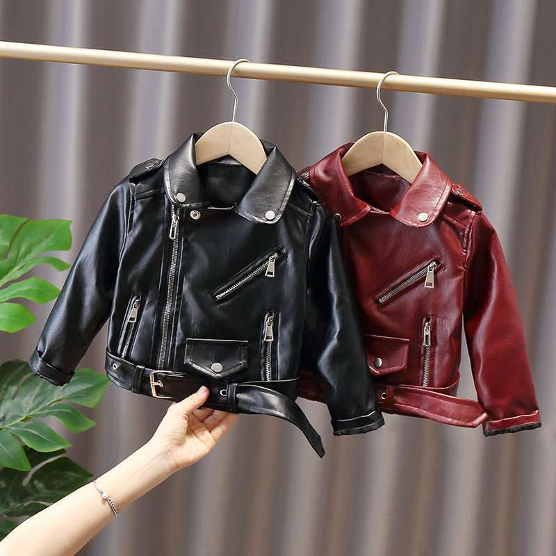 Winter Kids' Western Style Leather Jacket Autumn And Winter Kids' Western Style Leather Jacket J&E Discount Store 