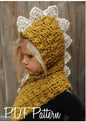 Baby Girls Hats Handmade Kids Winter Hats Wrap Bear Scarf Caps - J&E Discount Store