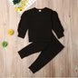 Baby Girls Ruffle Sleeve Sweatshirt Set - J&E Discount Store