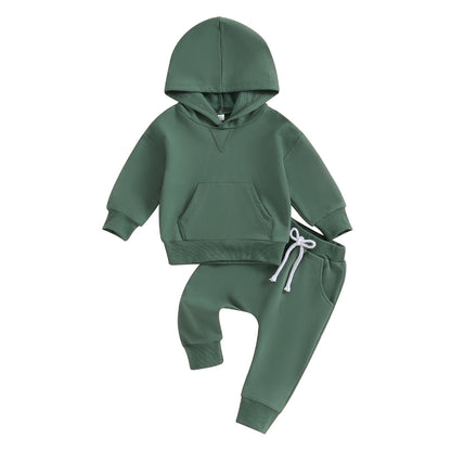 Baby Long Sleeve Hooded Sweater Trousers Suit - J&E Discount Store