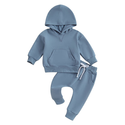 Baby Long Sleeve Hooded Sweater Trousers Suit - J&E Discount Store