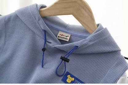Boy Hooded Casual Short-sleeved T-shirt Thin Shorts - J&E Discount Store