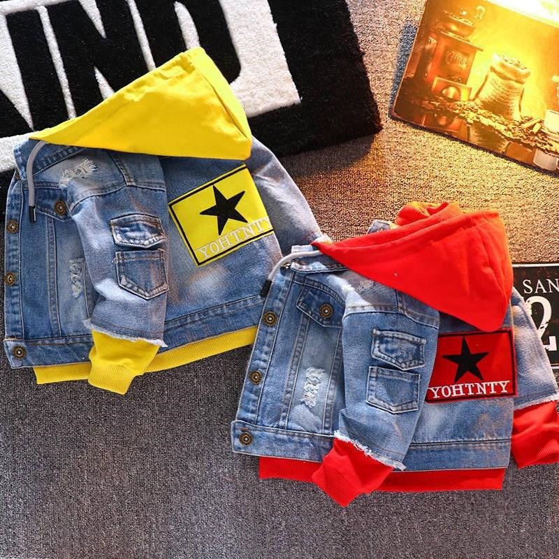 Boys Denim Jacket Spring And Autumn New Children'S Jacket Tops - J&E Discount Store
