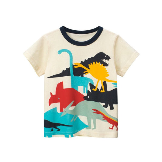 -Shirt Kids Clothing Dinosaur Cartoon Boys Short Sleeve T-Shirt Kids Clothing Dinosaur Cartoon J&E Discount Store 
