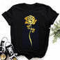 Plant Vintage Print Simple Women's Clothing T-shirt