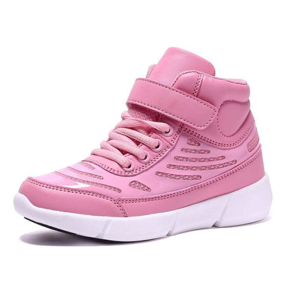 Flying Woven High-top Velcro Casual Shoes Fluorescent Shoes Led Luminous Shoes Flying Woven High-top Velcro Casual Shoes Fluorescent Shoes Led Lumino J&E Discount Store 