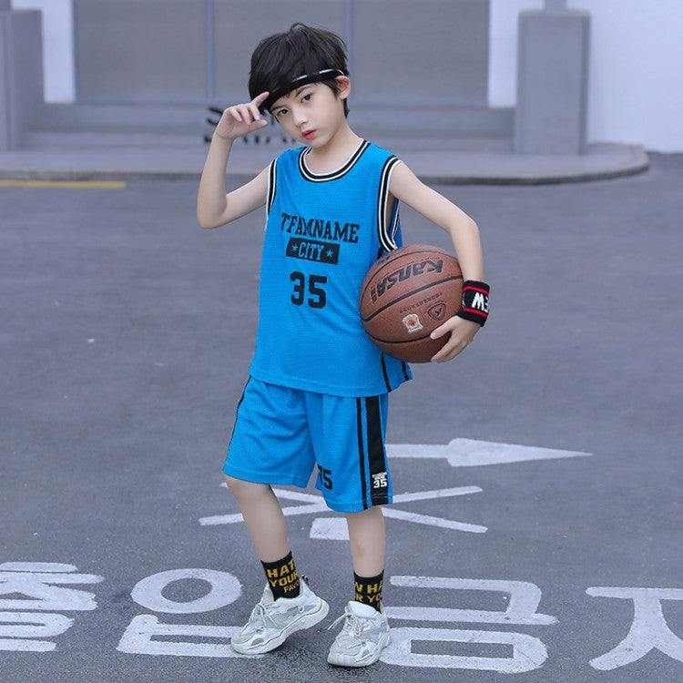 Sleeveless Two-piece Suit Quick-drying  Boy Polo Shirt Suit