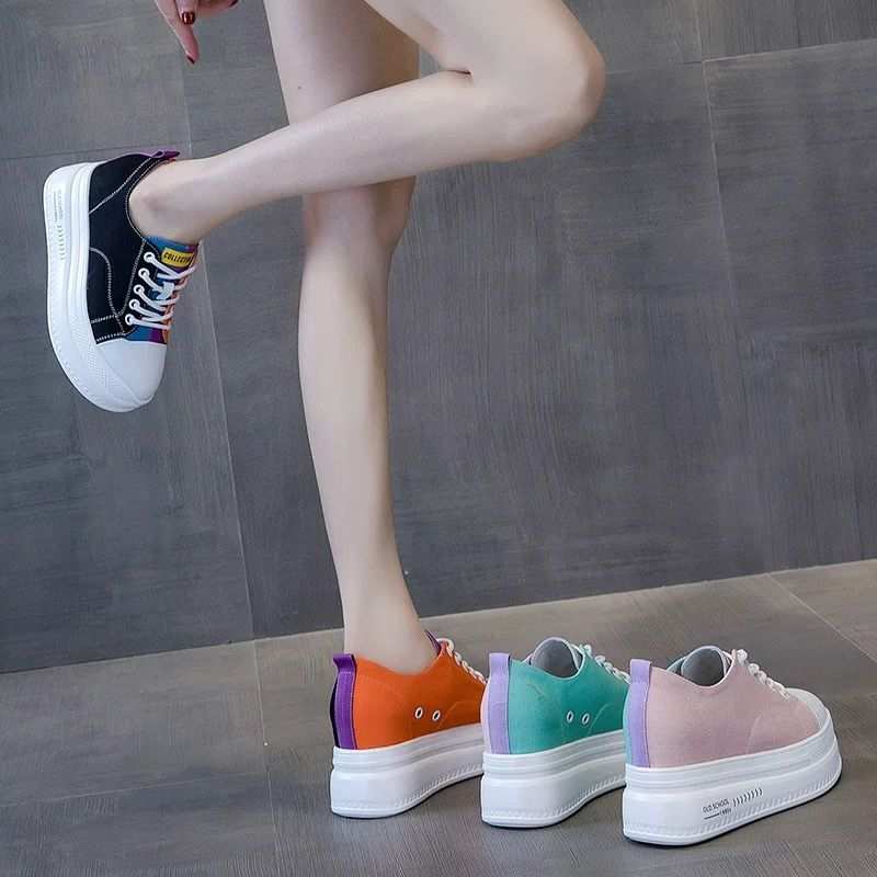 Height Increase Height Increase All-match White Shoes Autumn Thick-soled Inner Height  J&E Discount Store 