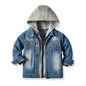 -piece Denim Jacket, Children' Children's Fake Two-piece Denim Jacket, Children's Hooded Fashion Casu J&E Discount Store 