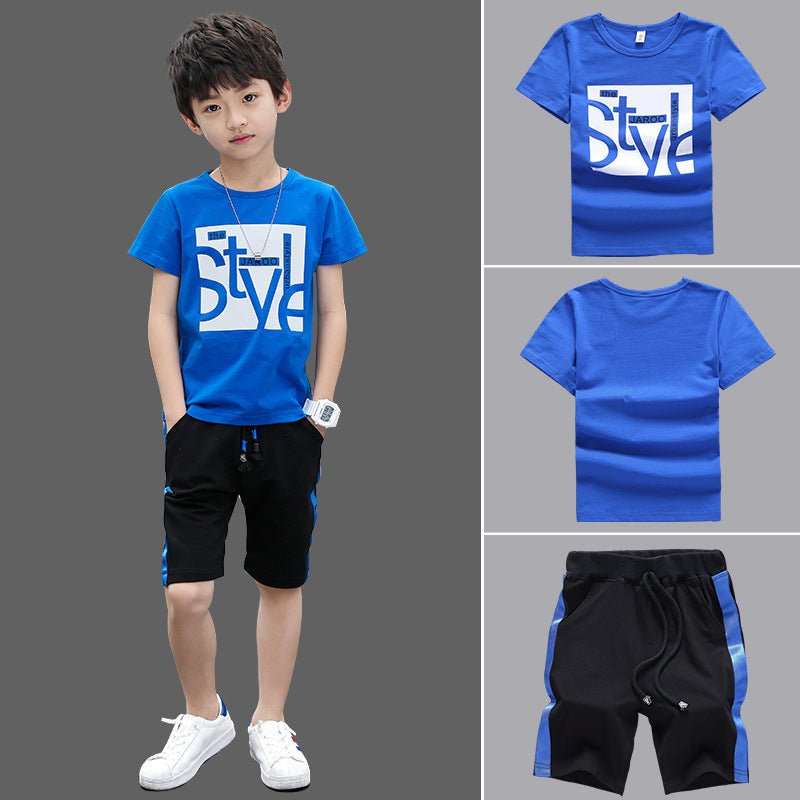 Piece Set (slim fit) Children's Short Sleeve Shorts Two Piece Set (slim fit) J&E Discount Store 