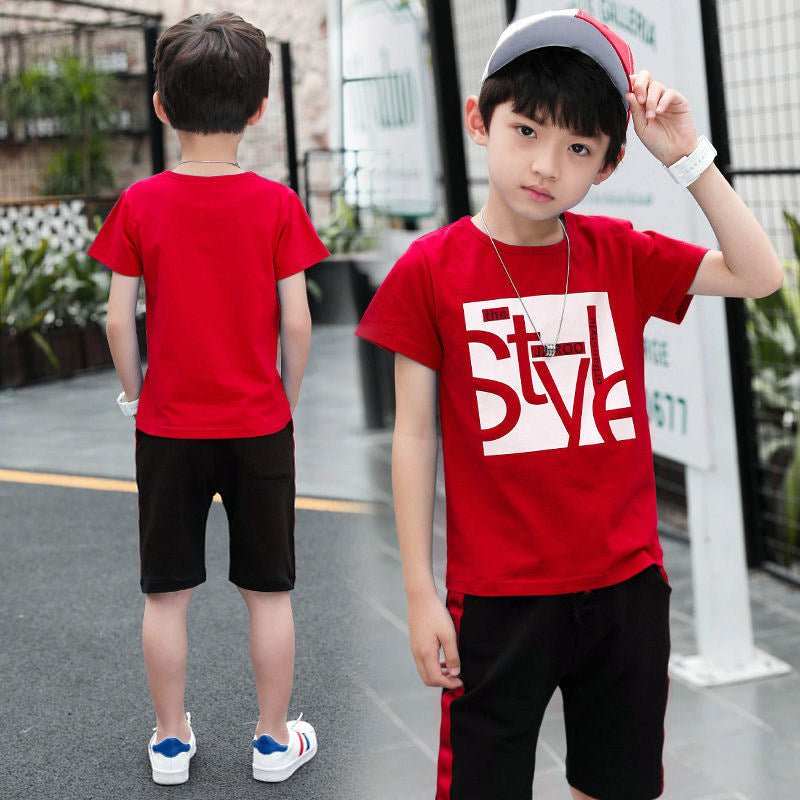 Piece Set (slim fit) Children's Short Sleeve Shorts Two Piece Set (slim fit) J&E Discount Store 
