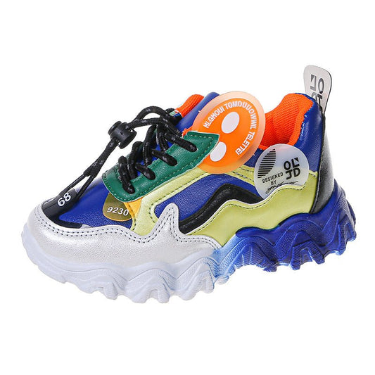 Colorblock Casual Wave Bottom Sneakers Children' Colorblock Casual Wave Bottom Sneakers Children's Shoes Old Shoes J&E Discount Store 