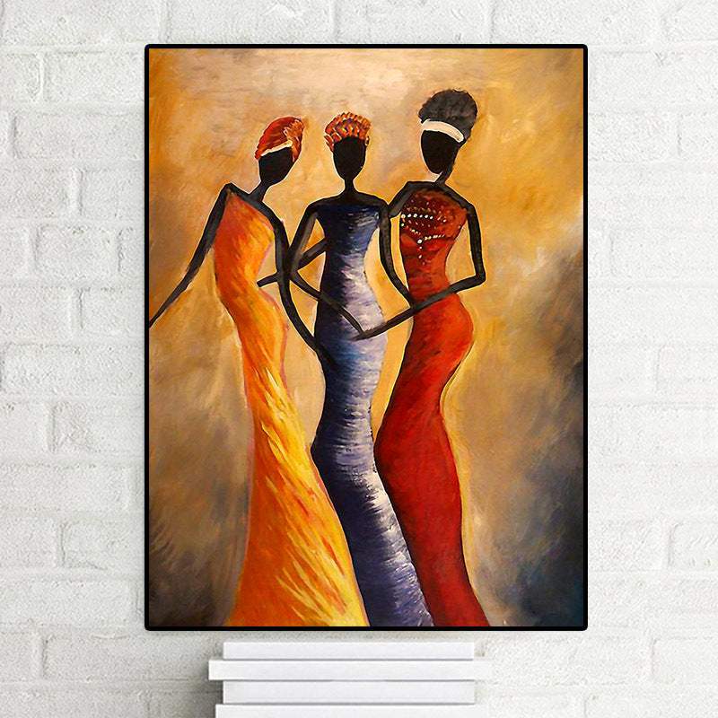 Vintage African American Woman Portrait Poster Art Wall Living Room Decoration Canvas Painting (Frameless) painting Vintage African American Woman Portrait  Poster Art Wall Living Room D J&E Discount Store 